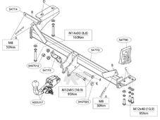 Brink Фаркоп для Land Rover Evoque 2011- быстросьемный шаровый узел