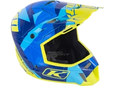 KLIM Шлем  F3 - Blue Camo (Синий-Голубой-Лимонный) р-м ( M ) 56-57 см. в Челябинске