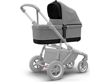 Thule Детская коляска одноместная Sleek + Sleek Bassinet люлька в комплекте (серый)