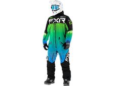 FXR Комбинезон Helium легкий Lime-Blue fade/Black (размер S)